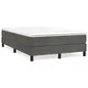 Image de vidaXL Sommier à lattes de lit et matelas gris foncé 120x190cm velours