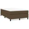 Image de vidaXL Sommier à lattes de lit et matelas marron foncé 120x190cm tissu