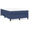 Image de vidaXL Sommier à lattes de lit avec matelas bleu 120x190 cm tissu