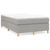 Image de vidaXL Sommier à lattes de lit et matelas gris clair 120x190 cm tissu