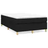 Image de vidaXL Sommier à lattes de lit avec matelas noir 120x190 cm tissu