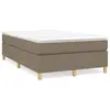 Image de vidaXL Sommier à lattes de lit avec matelas taupe 120x190 cm tissu