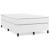 Image de vidaXL Sommier à lattes de lit avec matelas blanc 120x190cm similicuir