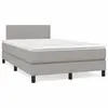 Image de vidaXL Sommier à lattes de lit et matelas gris clair 120x190 cm tissu