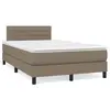 Image de vidaXL Sommier à lattes de lit avec matelas taupe 120x190 cm tissu