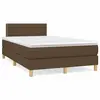 Image de vidaXL Sommier à lattes de lit et matelas marron foncé 120x190cm tissu