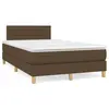 Image de vidaXL Sommier à lattes de lit et matelas marron foncé 120x190cm tissu