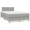 Image de vidaXL Sommier à lattes de lit et matelas gris clair 120x190 cm tissu