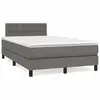 Image de vidaXL Sommier à lattes de lit avec matelas gris 120x190 cm similicuir
