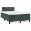 Image de vidaXL Sommier à lattes de lit avec matelas vert foncé 120x190 cm