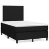 Image de vidaXL Sommier à lattes de lit avec matelas noir 120x190 cm tissu