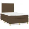 Image de vidaXL Sommier à lattes de lit et matelas marron foncé 120x190cm tissu