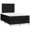 Image de vidaXL Sommier à lattes de lit avec matelas noir 120x190 cm tissu