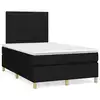 Image de vidaXL Sommier à lattes de lit avec matelas noir 120x190 cm tissu