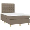 Image de vidaXL Sommier à lattes de lit avec matelas taupe 120x190 cm tissu