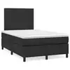 Image de vidaXL Sommier à lattes de lit avec matelas noir 120x190 cm similicuir