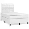 Image de vidaXL Sommier à lattes de lit avec matelas blanc 120x190cm similicuir