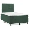 Image de vidaXL Sommier à lattes de lit avec matelas vert foncé 120x190 cm