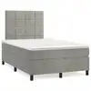 Image de vidaXL Sommier à lattes de lit et matelas gris clair 120x190cm velours