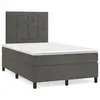 Image de vidaXL Sommier à lattes de lit et matelas gris foncé 120x190cm velours