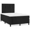 Image de vidaXL Sommier à lattes de lit avec matelas noir 120x190 cm velours
