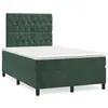 Image de vidaXL Sommier à lattes de lit avec matelas vert foncé 120x190 cm