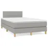 Image de vidaXL Sommier à lattes de lit matelas LED gris clair 120x190 cm tissu