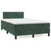 Image de vidaXL Sommier à lattes de lit avec matelas LED vert foncé 120x190 cm