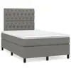 Image de vidaXL Sommier à lattes de lit matelas LED gris foncé 120x190 cm tissu
