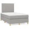 Image de vidaXL Sommier à lattes de lit matelas LED gris clair 120x190 cm tissu