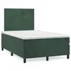Image de vidaXL Sommier à lattes de lit avec matelas LED vert foncé 120x190 cm