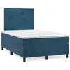 Image de vidaXL Sommier à lattes de lit avec matelas LED bleu foncé 120x190 cm