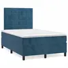 Image de vidaXL Sommier à lattes de lit avec matelas LED bleu foncé 120x190 cm