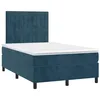 Image de vidaXL Sommier à lattes de Lit avec Matelas et LED, Lit Rembourré, Lit Double, Lit Adulte de Chambre à Coucher Intérieur, Moderne, Bleu Foncé 120x190 cm