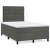 Image de vidaXL Sommier à lattes de lit avec matelas LED gris foncé 120x190 cm