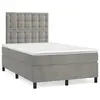 Image de vidaXL Sommier à lattes de lit avec matelas LED gris clair 120x190 cm