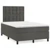 Image de vidaXL Sommier à lattes de lit avec matelas LED gris foncé 120x190 cm