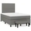 Image de vidaXL Sommier à lattes de lit avec matelas gris foncé 120x190cm tissu