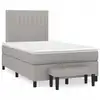 Image de vidaXL Sommier à lattes de lit et matelas gris clair 120x190 cm tissu