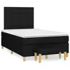 Image de vidaXL Sommier à lattes de lit avec matelas noir 120x190 cm tissu
