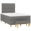 Image de vidaXL Sommier à lattes de lit avec matelas gris foncé 120x190cm tissu