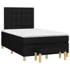 Image de vidaXL Sommier à lattes de lit avec matelas noir 120x190 cm tissu