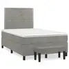 Image de vidaXL Sommier à lattes de lit et matelas gris clair 120x190cm velours