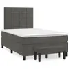 Image de vidaXL Sommier à lattes de lit et matelas gris foncé 120x190cm velours