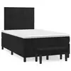 Image de vidaXL Sommier à lattes de lit avec matelas noir 120x190 cm velours