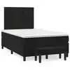 Image de vidaXL Sommier à lattes de lit avec matelas noir 120x190 cm velours