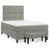 Image de vidaXL Sommier à lattes de lit et matelas gris clair 120x190cm velours