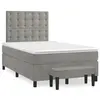 Image de vidaXL Sommier à lattes de lit et matelas gris clair 120x190cm velours
