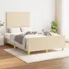 Image de vidaXL Cadre de lit sans matelas crème 120x190 cm tissu