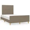Image de vidaXL Cadre de lit sans matelas taupe 120x190 cm tissu